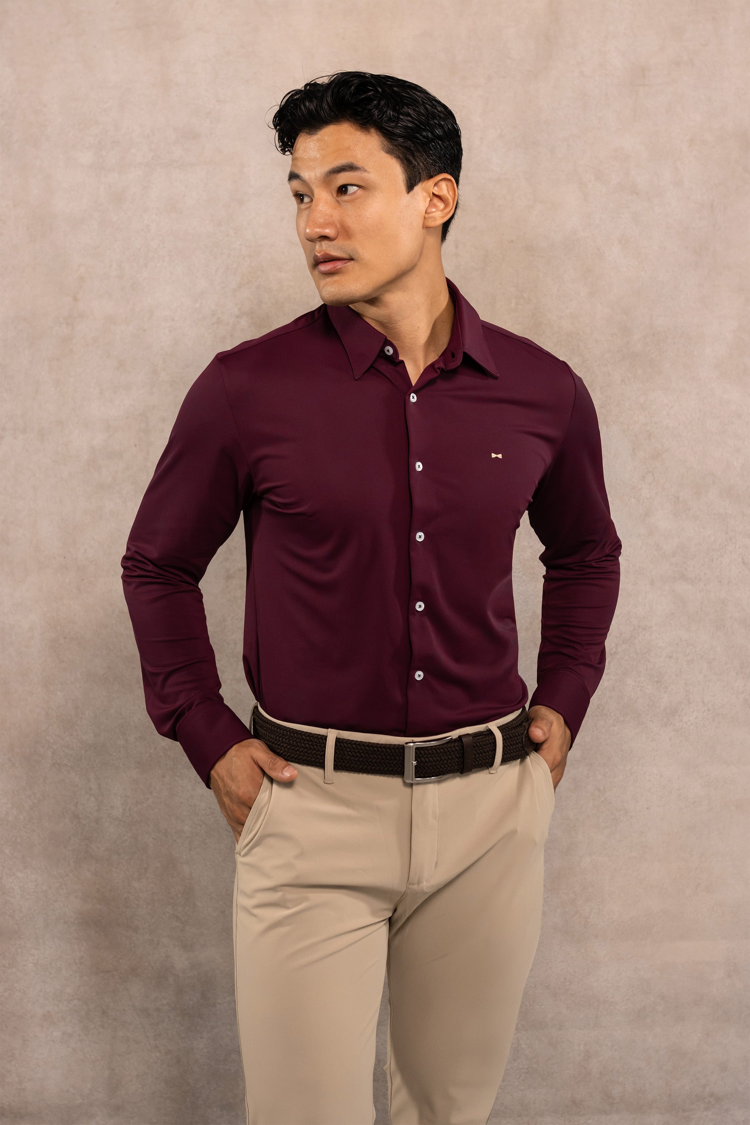 Camisa Performance Oxford Blackberry