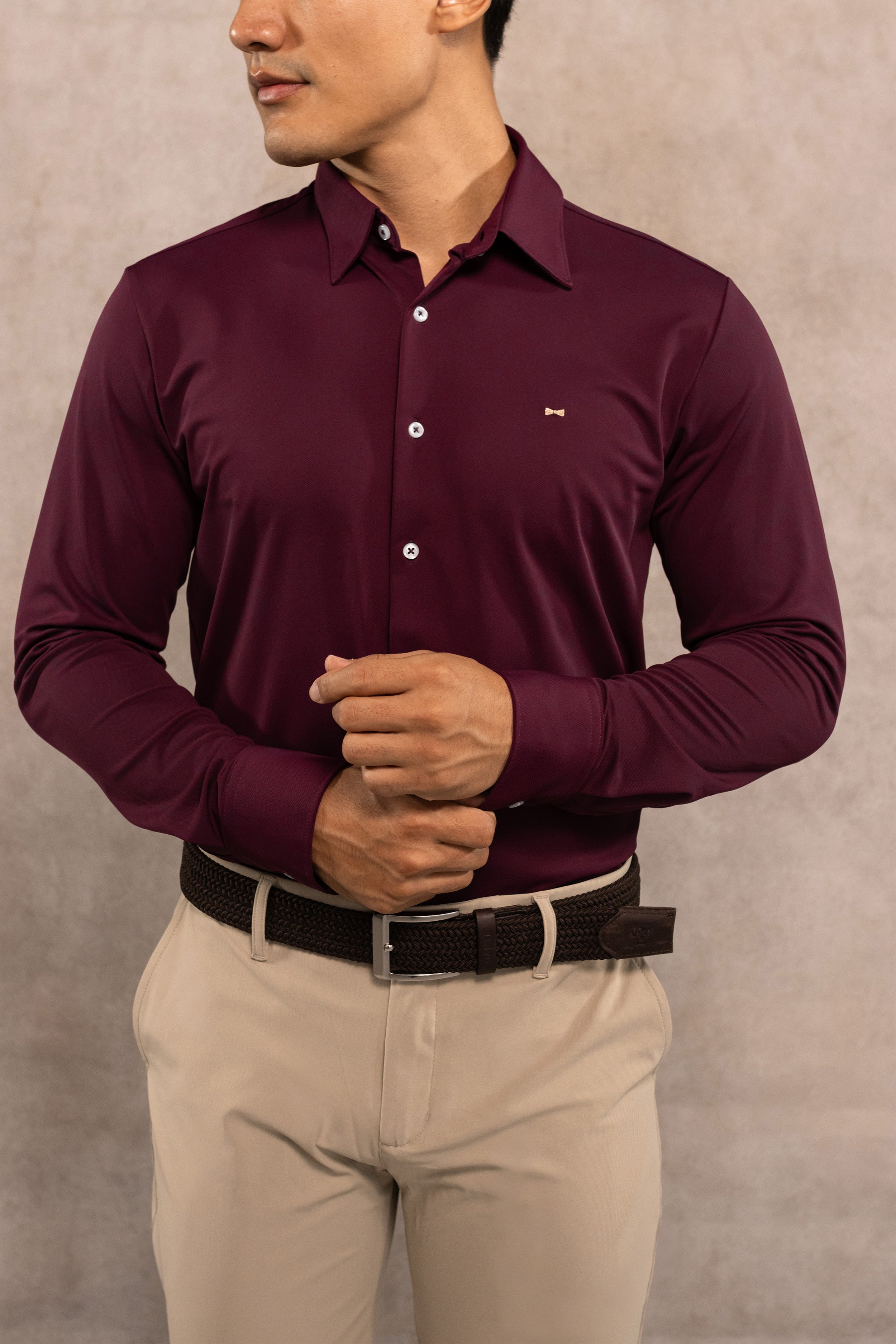 Camisa Performance Oxford Blackberry