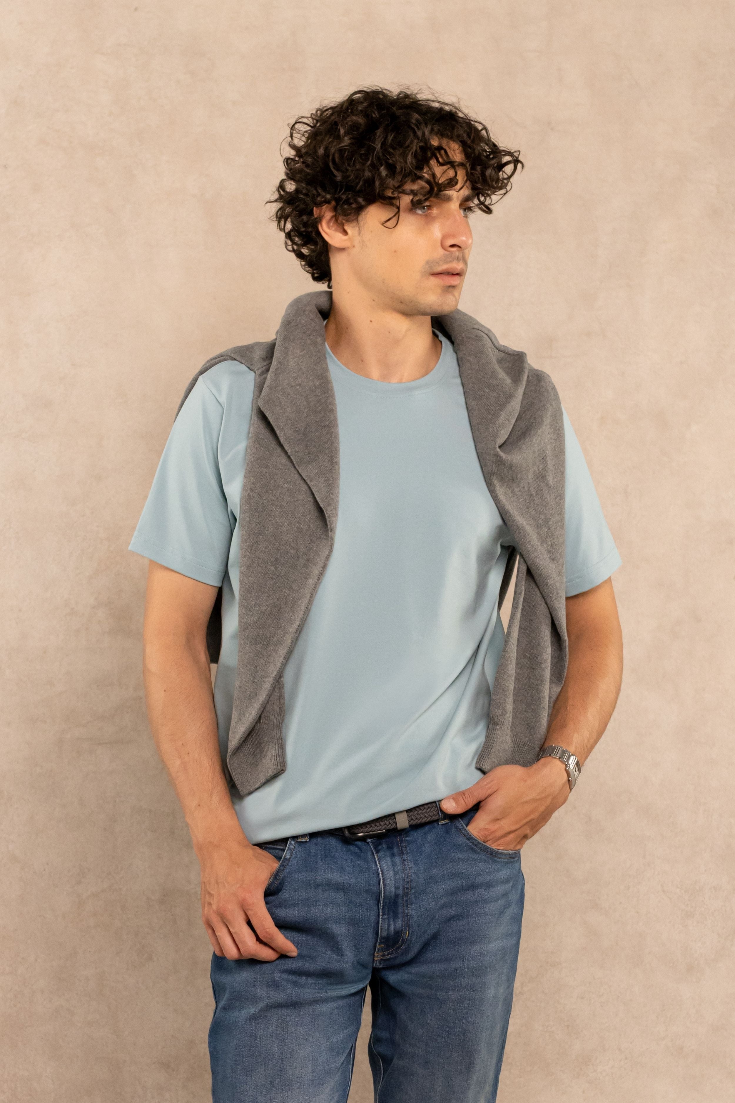 Camiseta Antimanchas Faded Blue