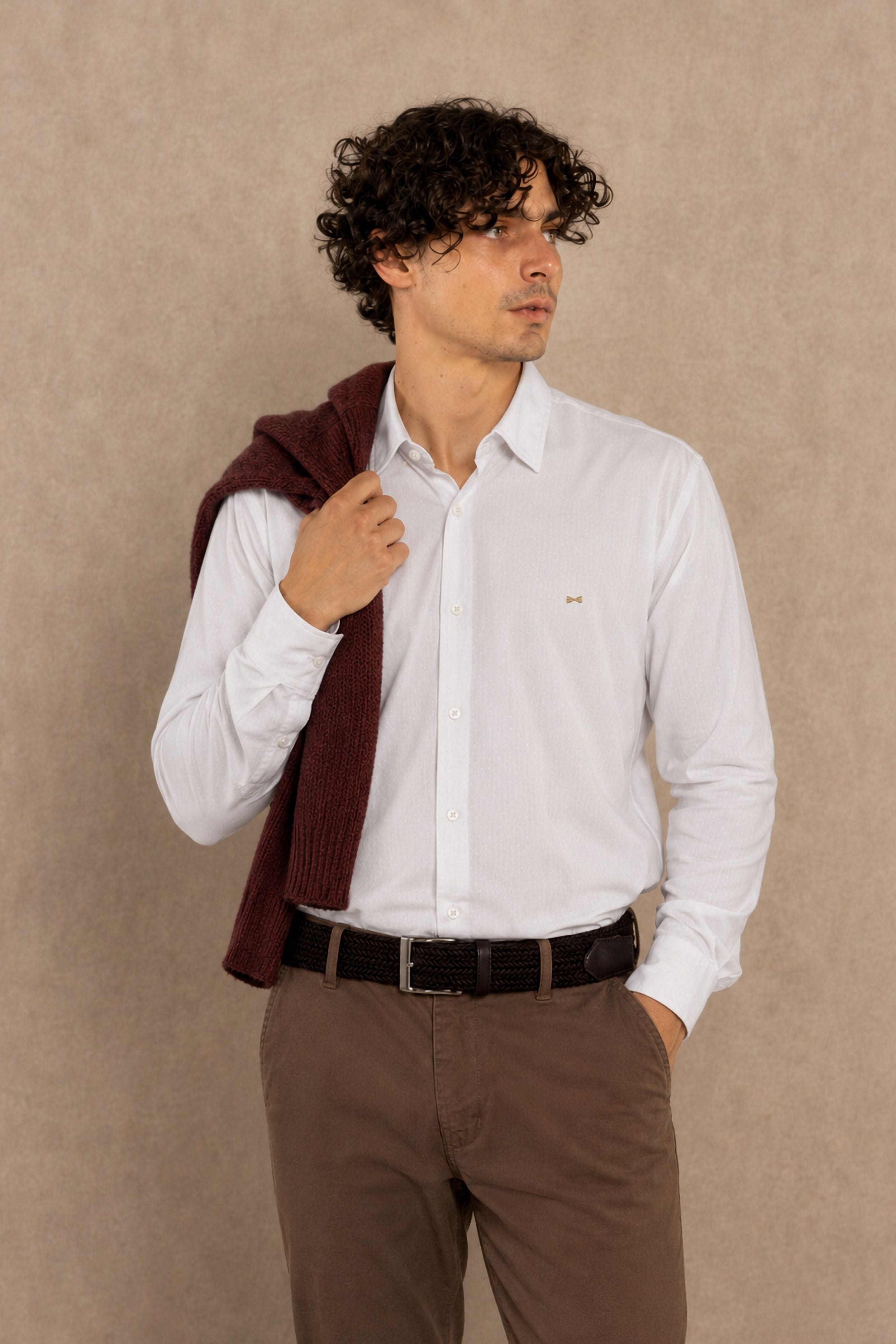 Camisa Performance Oxford Blanca