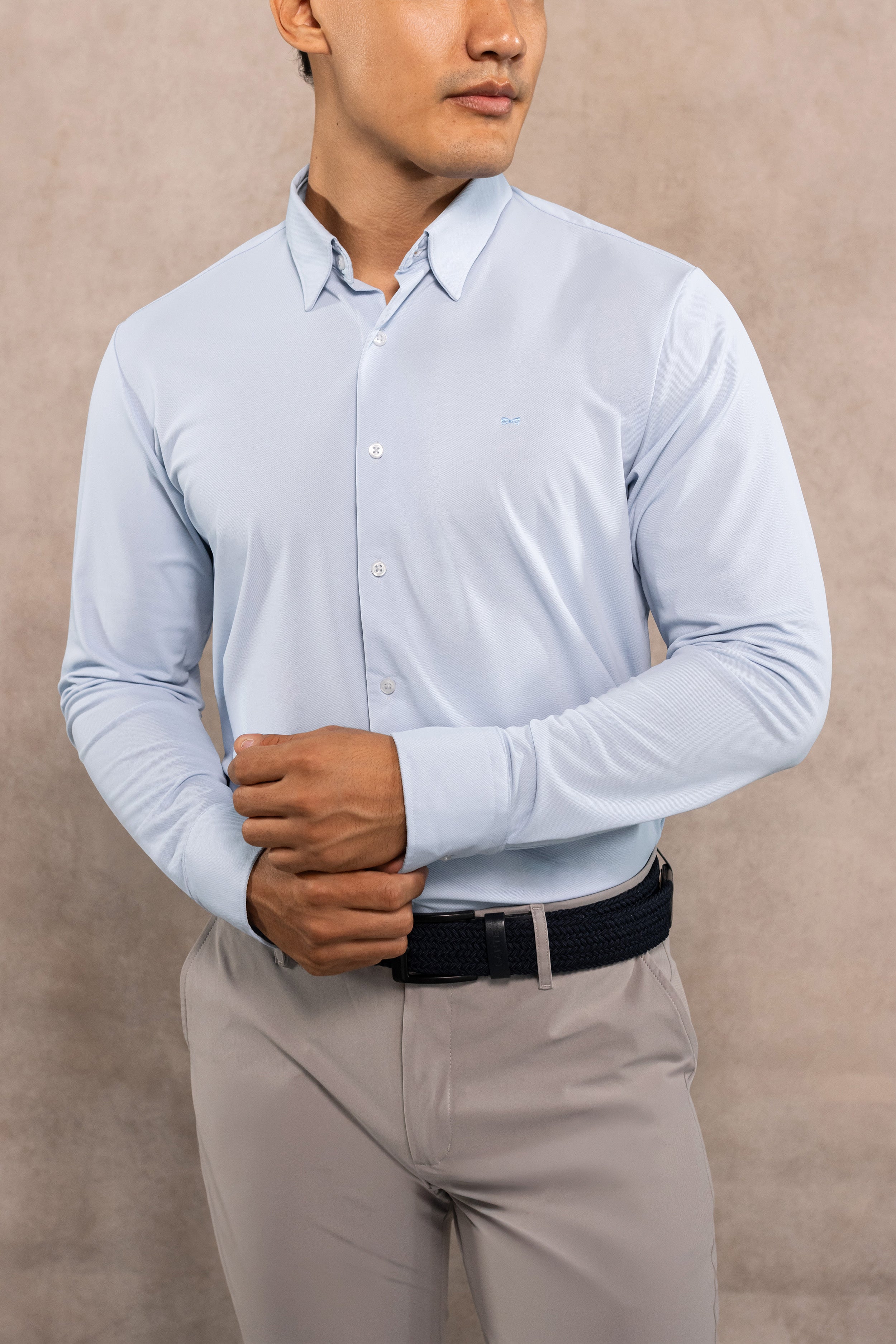 Camisa Performance Oxford Azul Claro