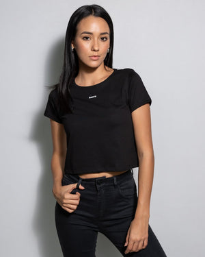 crop top Antimanchas negro para mujer de DANTE