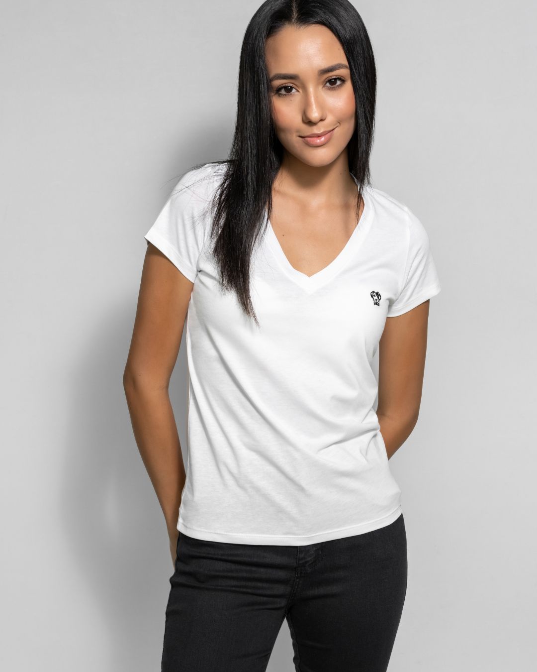 Camiseta Antimanchas Blanca Cuello V