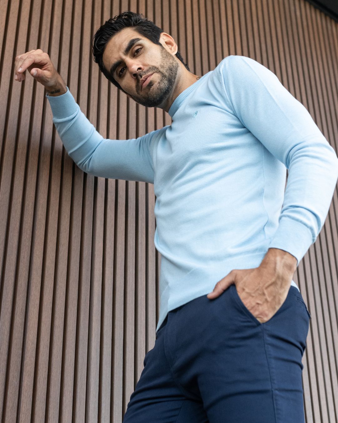 Sueter Tejido Pima - Azul