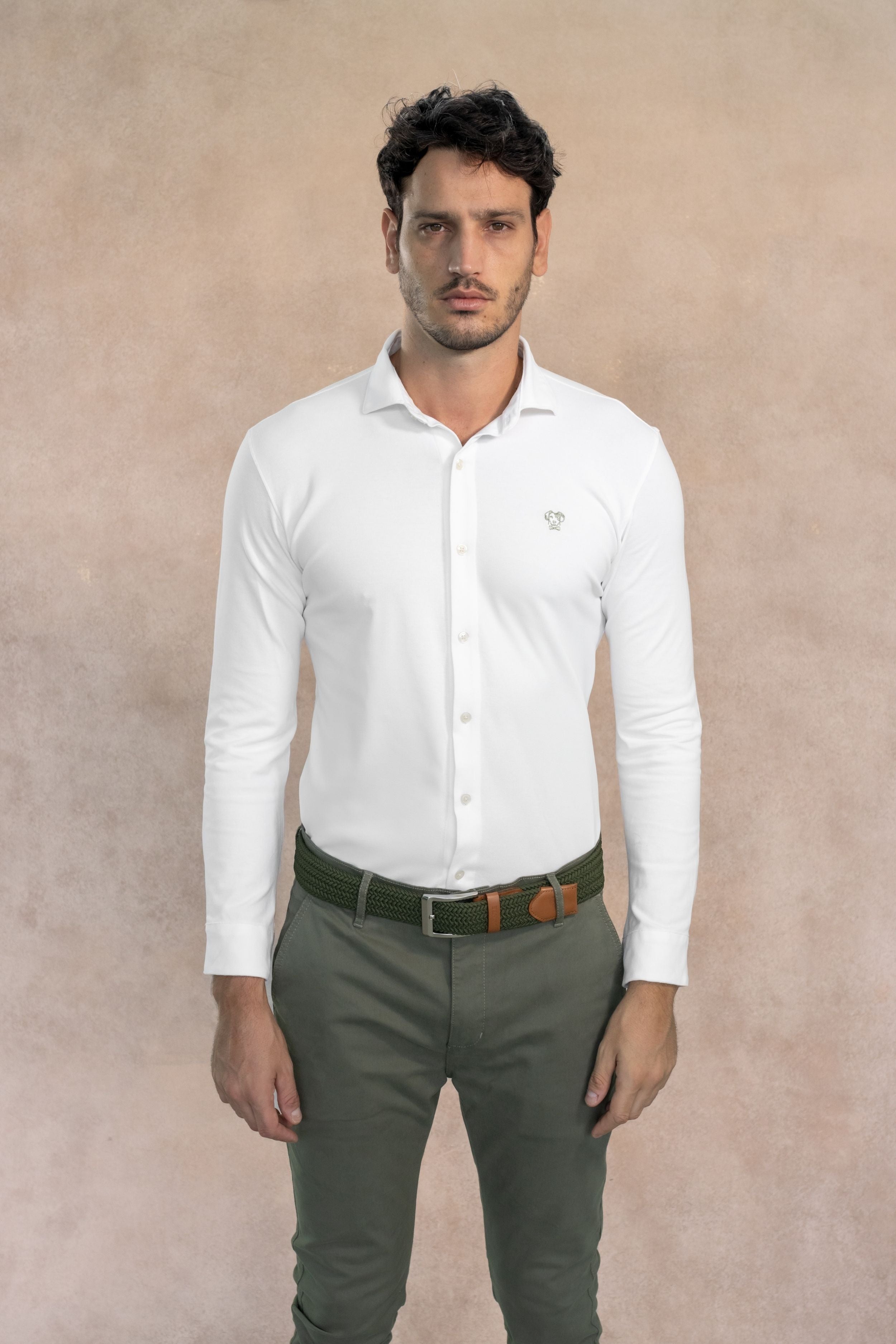 Camisa Antimanchas Piqu Ivory
