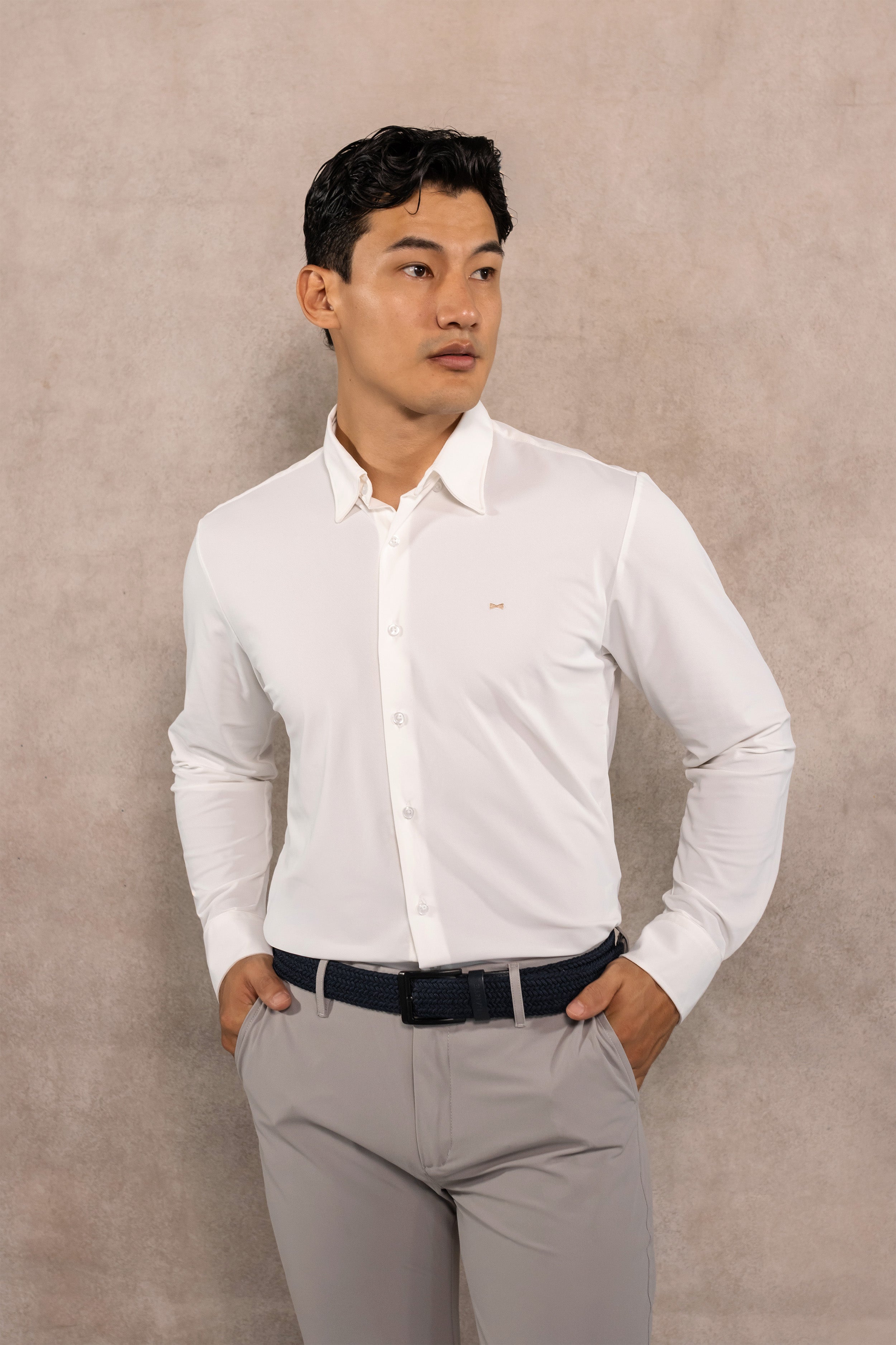 Camisa Performance Oxford Blanca