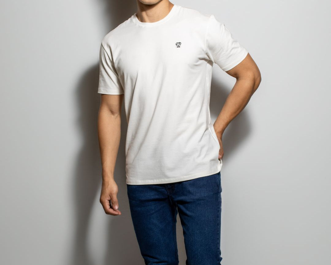 camiseta antimanchas blanca para hombre de DANTE