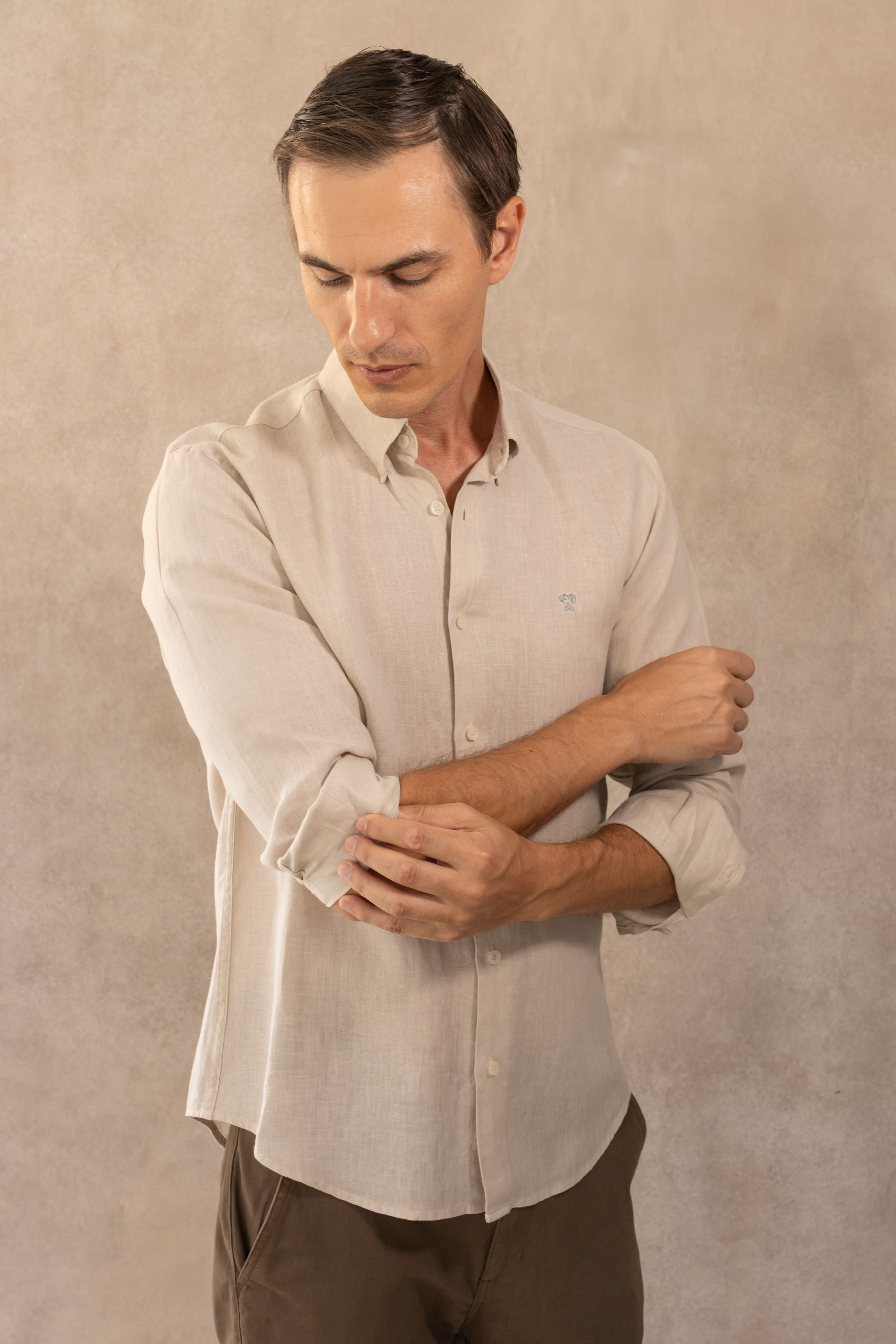 Camisa Antimanchas Lino Arena Verona
