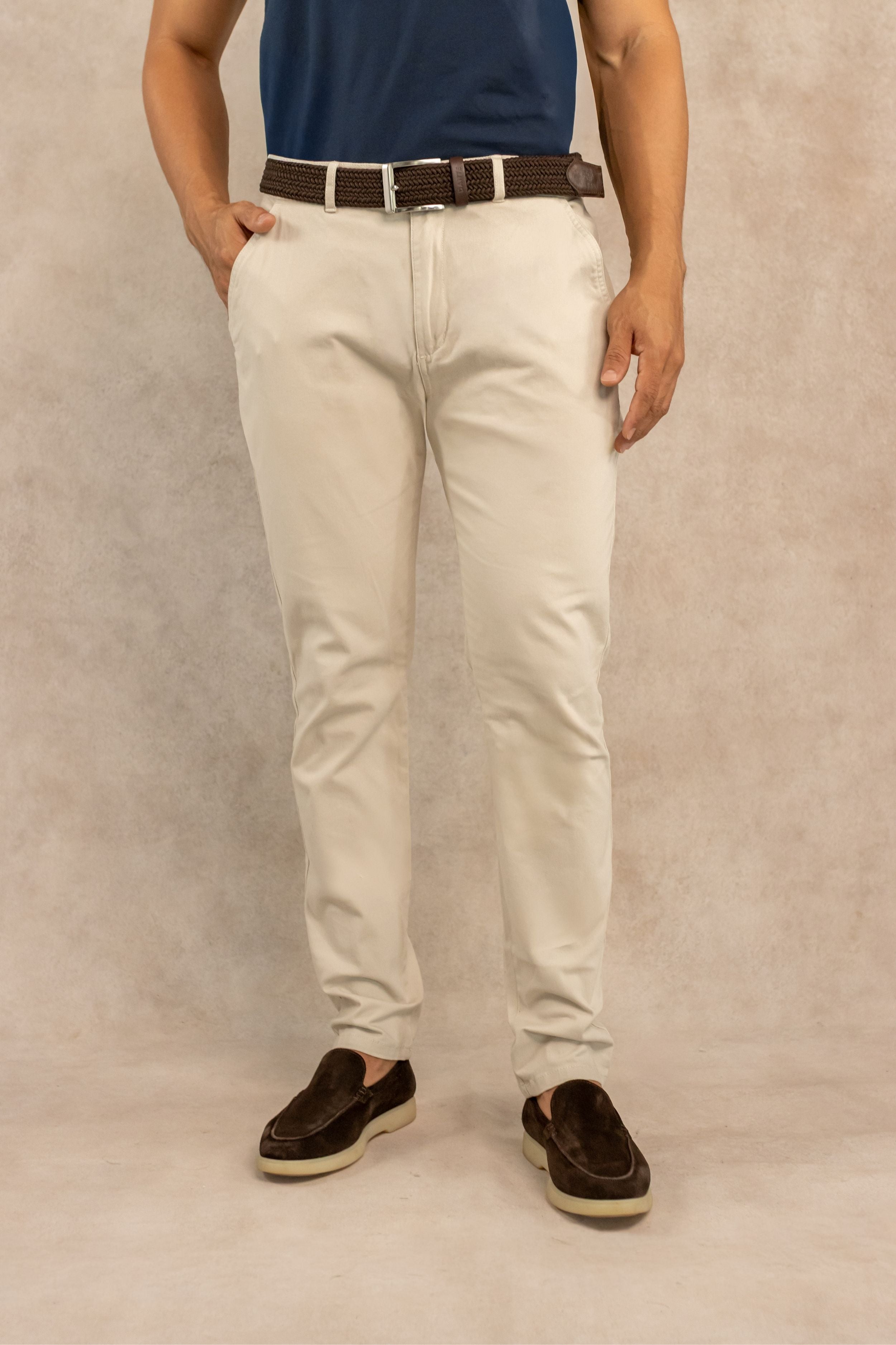 Pantalon Elastico Marfil