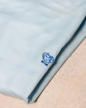 Camisa antimanchas Oxford Azul Sky Logo Combinado marca DANTE para hombre regular fit foto logo