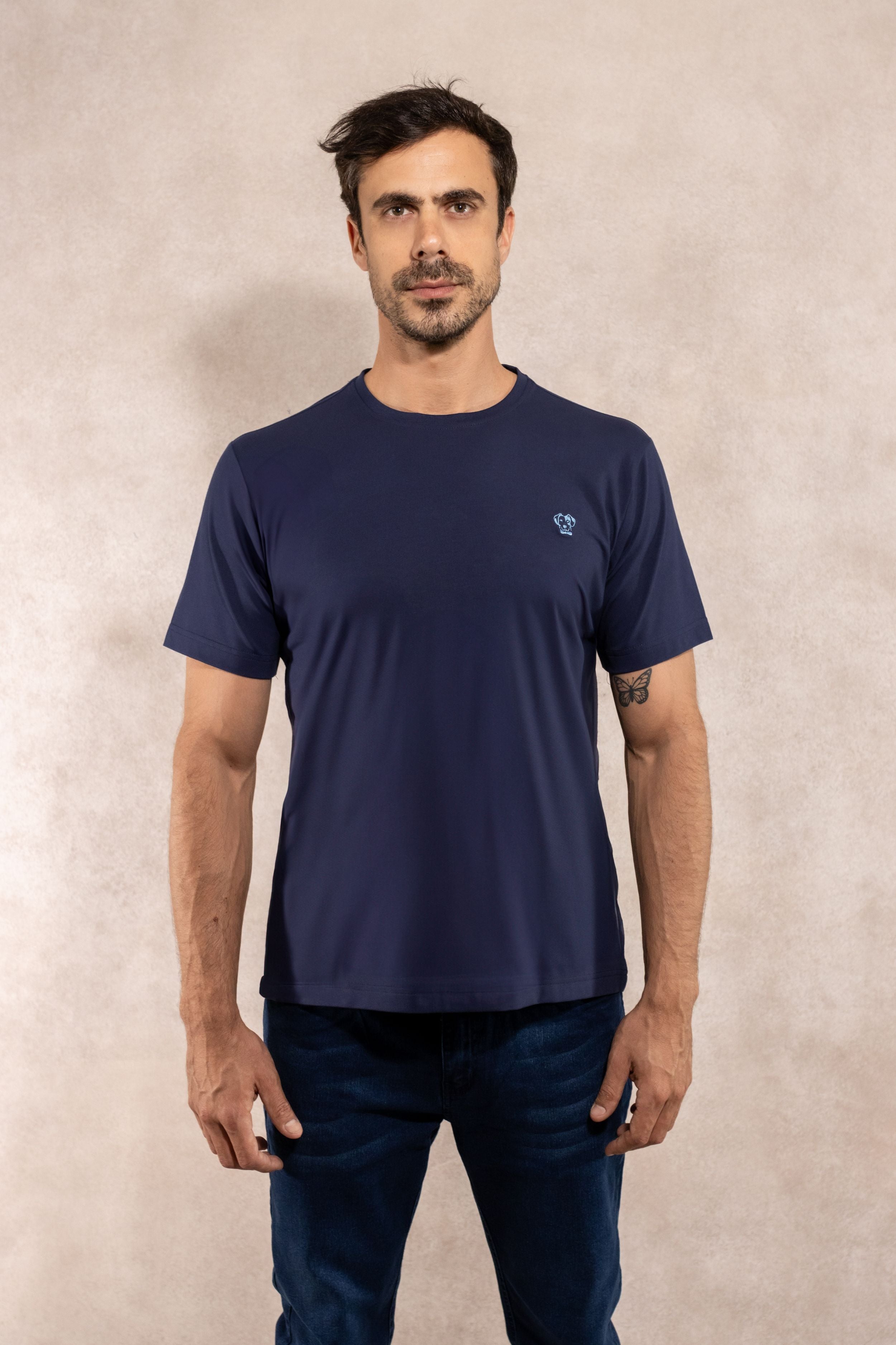Camiseta Antimanchas Azul Navy - Talla Regular
