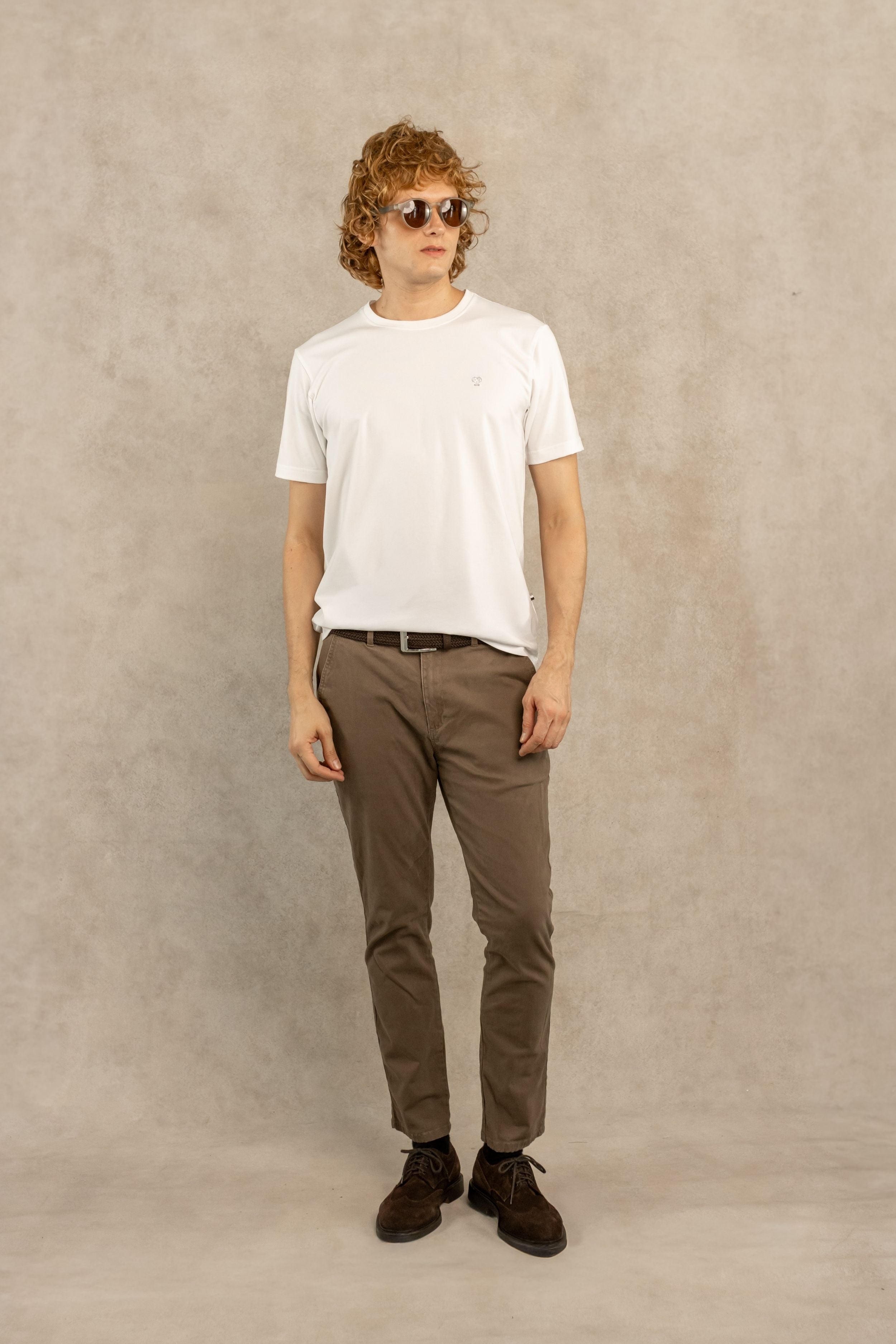 Camiseta Antimanchas Blanco Logo Gris - Talla Regular