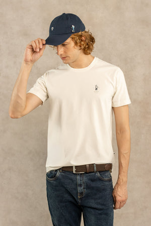 Camiseta antimanchas estampado Ski para hombre marca DANTE regular fit foto espalda