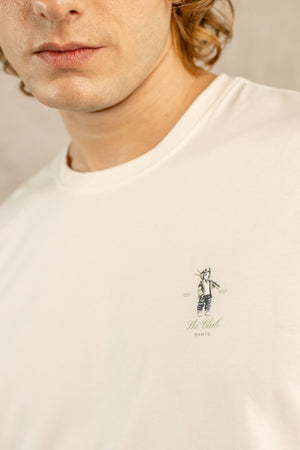 Camiseta antimanchas estampado Ski para hombre marca DANTE regular fit foto modelo