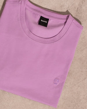 Camiseta antimanchas Lila para hombre marca DANTE tallaje regular fit foto producto