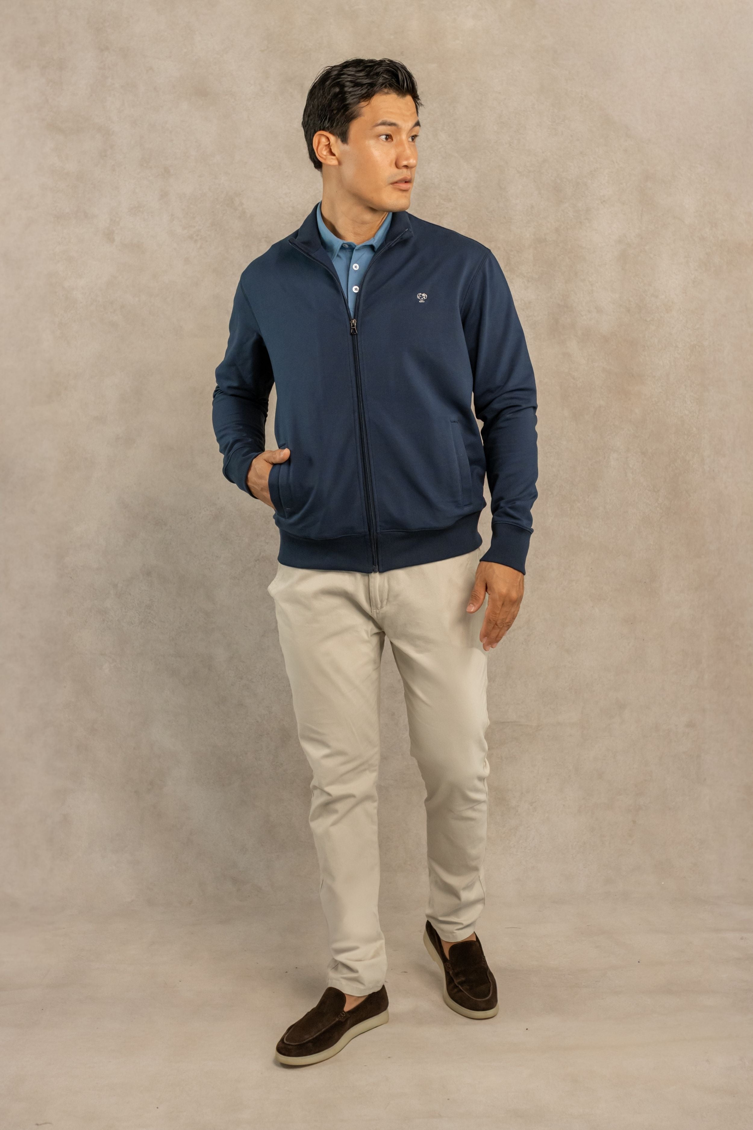 Full-Zip Antimanchas Dark Blue