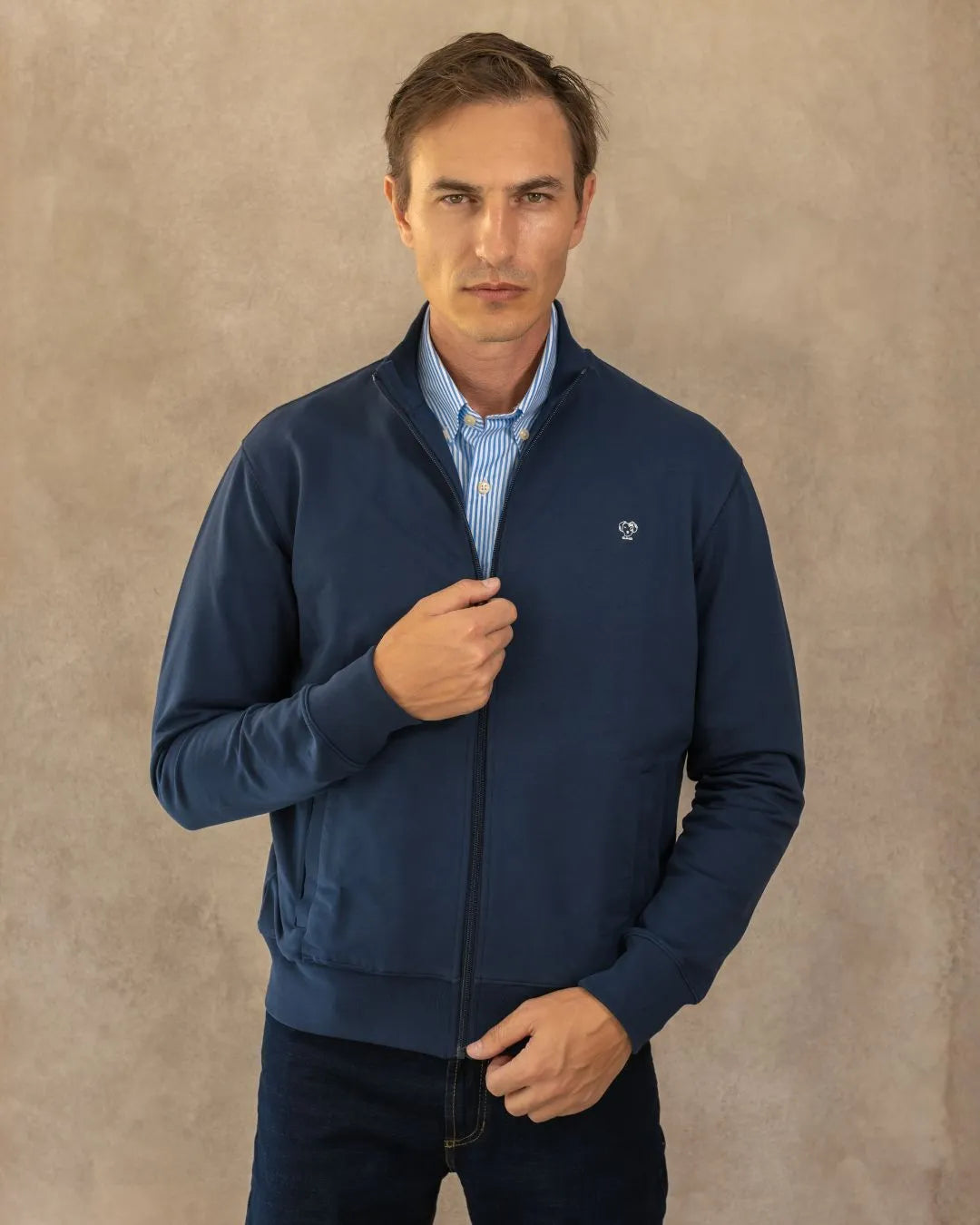 Full-Zip Antimanchas Dark Blue