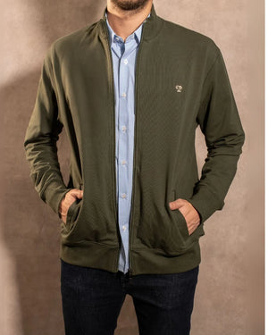 Full-Zip Antimanchas Verde Militar para hombre marca DANTE foto