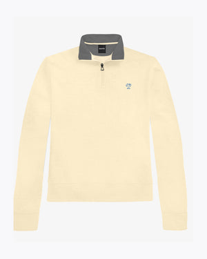 Halfzip Paris Antimanchas marfil para mujer marca DANTE tallaje regular fit foto mockup