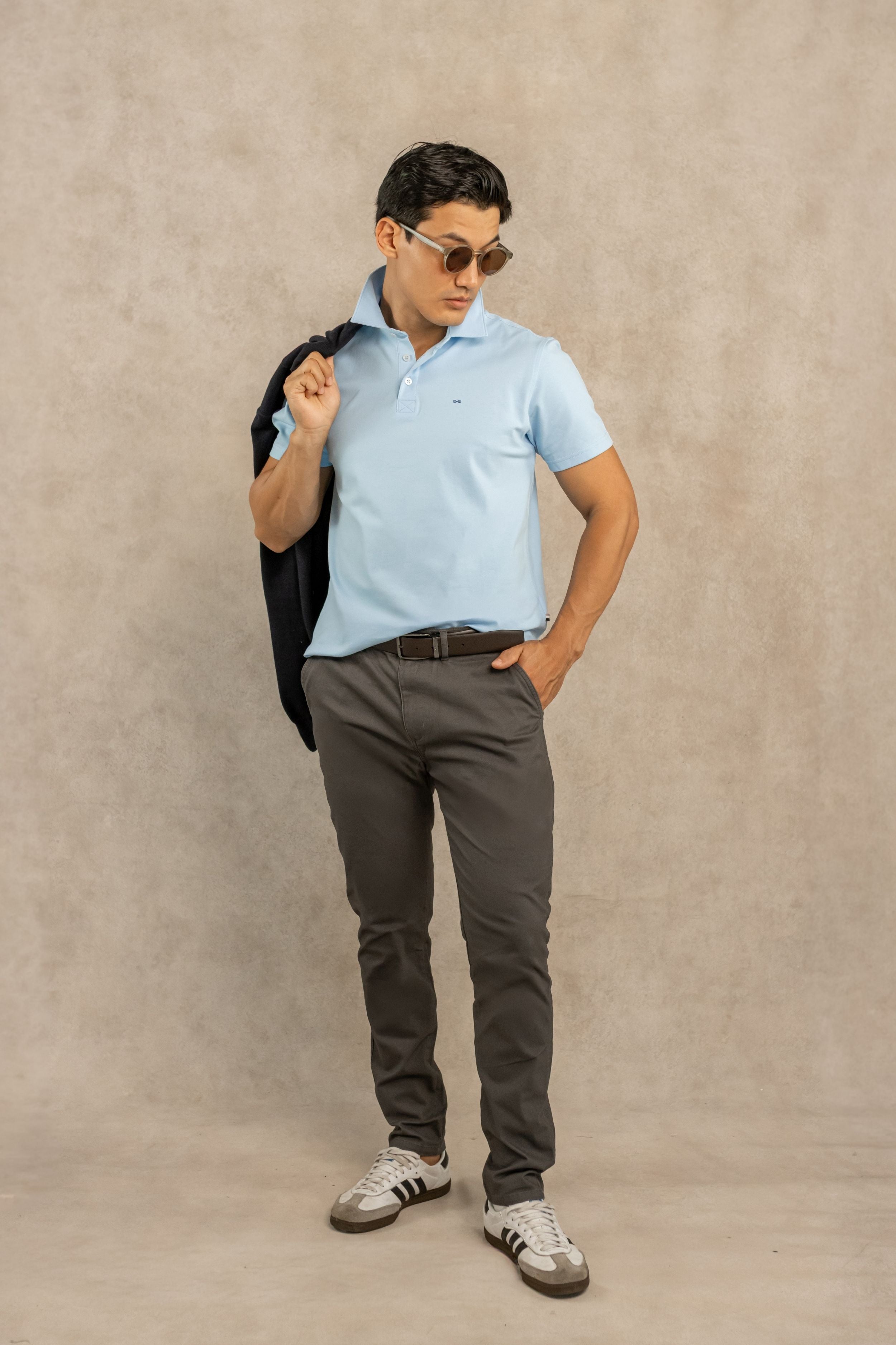 Polo Antimanchas Azul Celeste