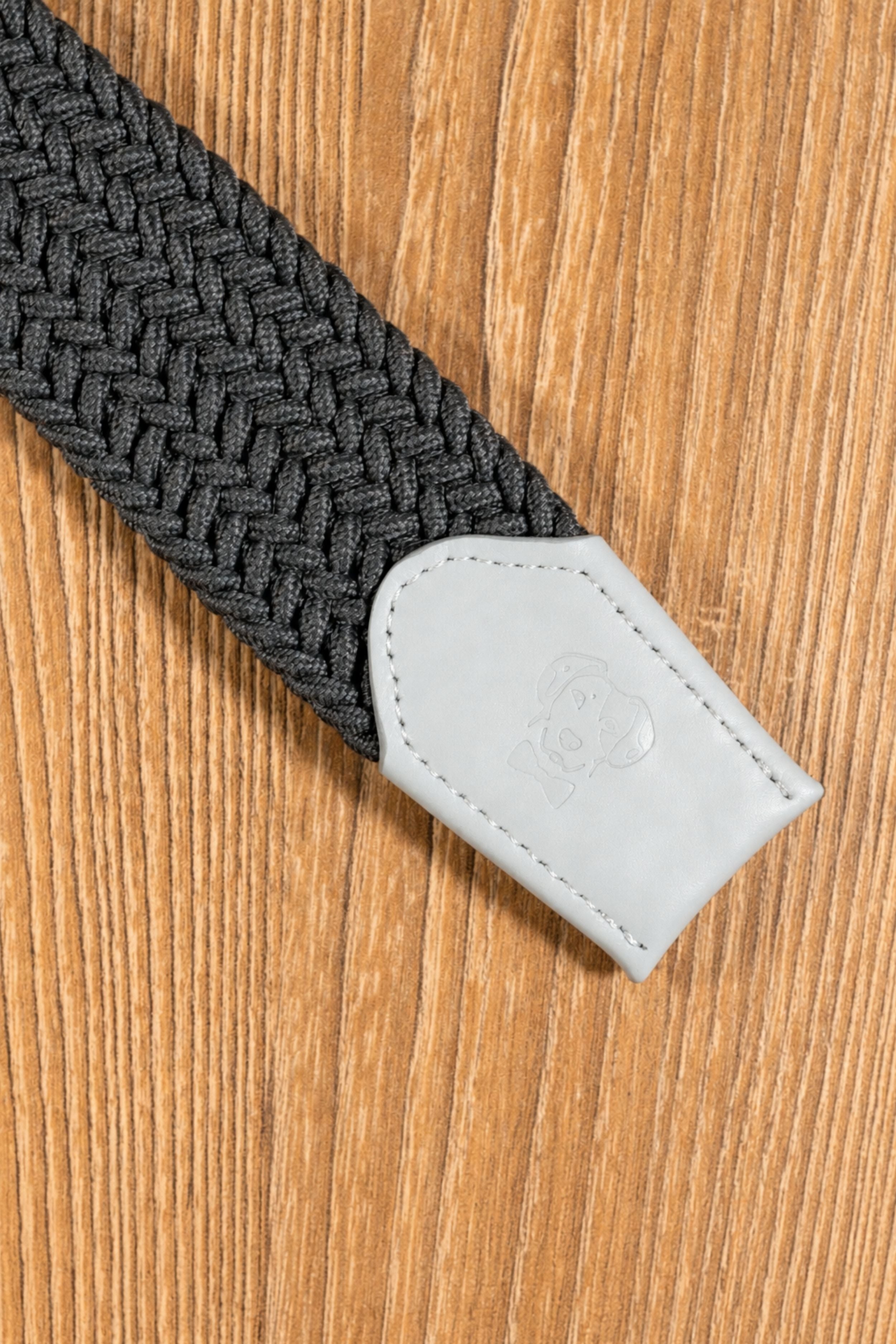 Cinturón elástico gris oscuro para hombre marca DANTE foto hebilla