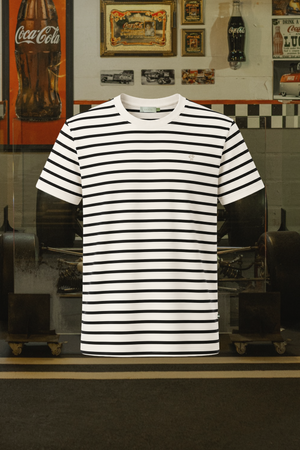 Camiseta antimanchas rayas bretón para hombre DANTE, vista principal