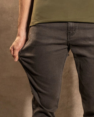Jean Elástico Gris Oscuro para hombre marca DANTE ajustado foto elástico