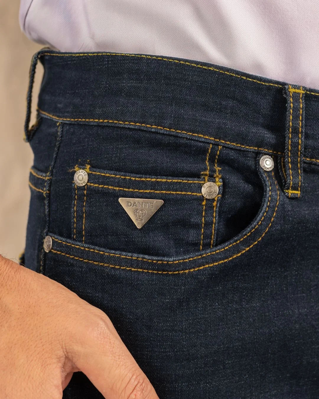 Jean Elástico Osaka para hombre marca DANTE Regular Fit foto close