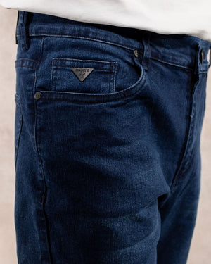 Jean elástico para hombre color azul marca DANTE regular fit foto logo