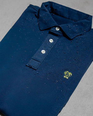 Polo Antimanchas Azul Navy para hombre marca DANTE tallaje regular fit foto producto