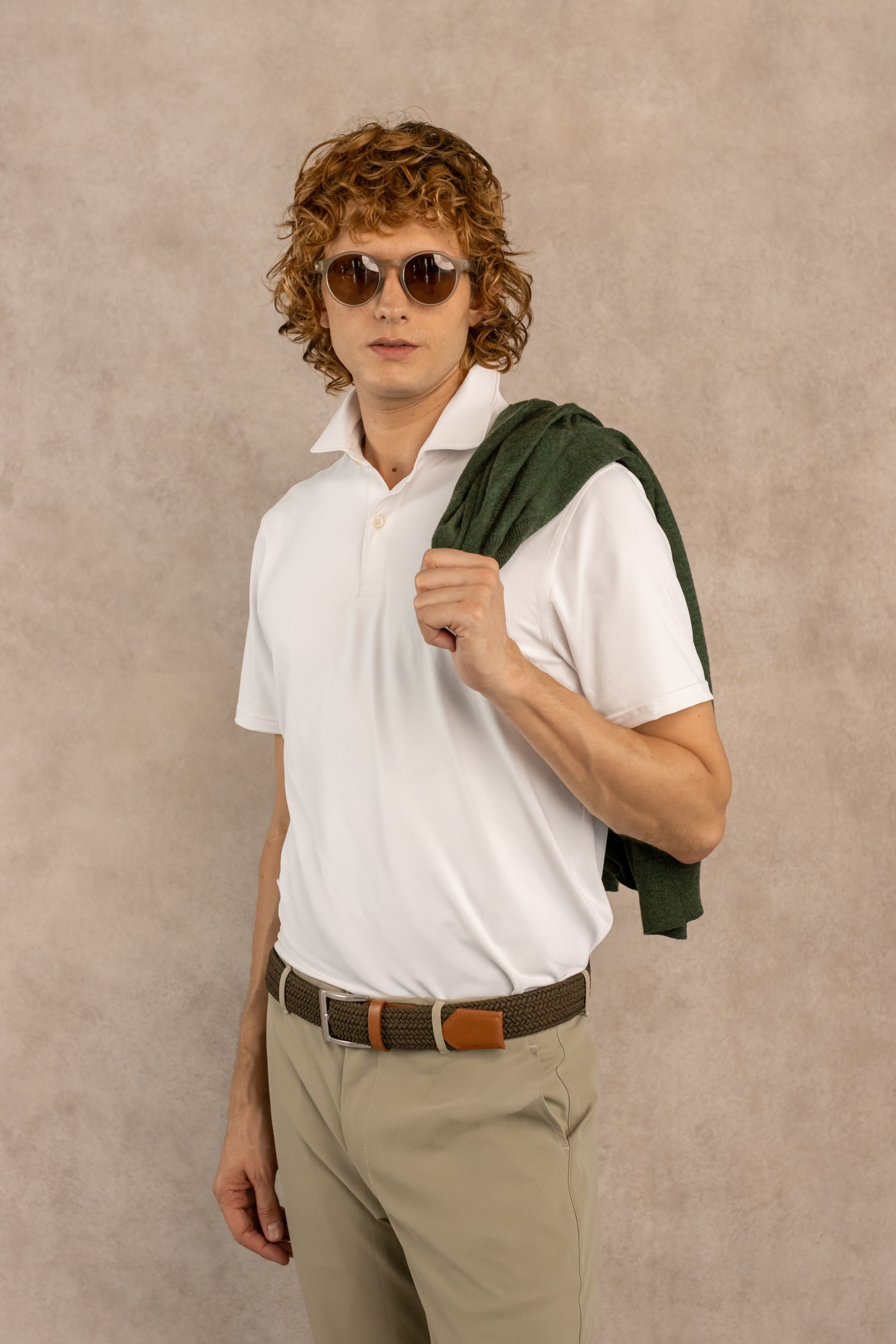 Polo Performance Antiarrugas Blanca