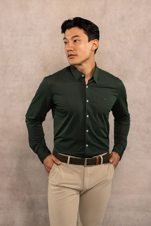Camisa Performance Oxford Esmerald