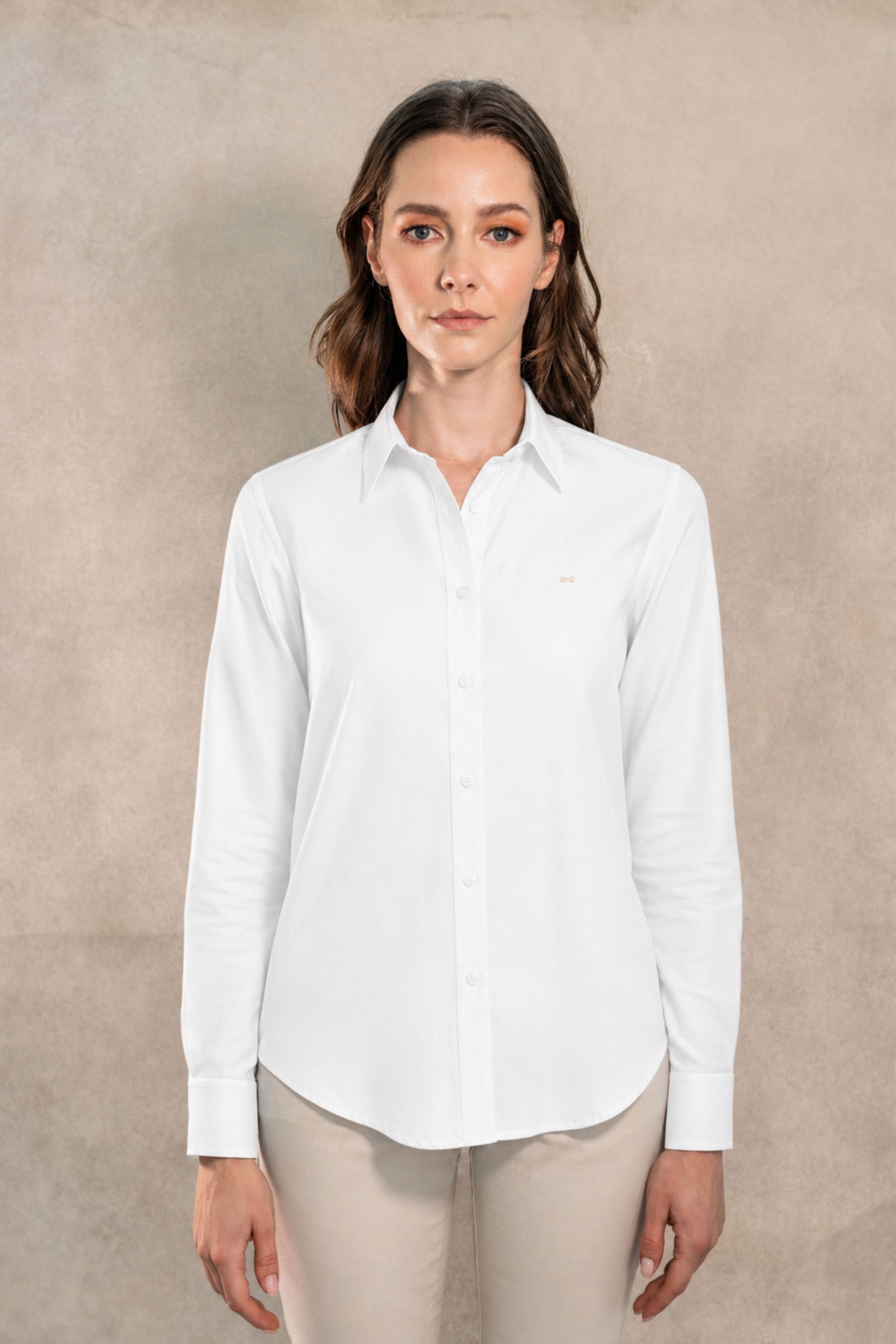 Camisa Antimanchas Oxford de Mujer Blanco