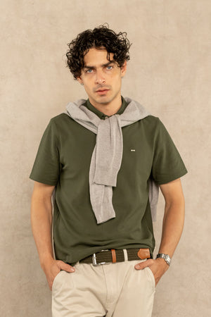 Polo Antimanchas Verde Militar