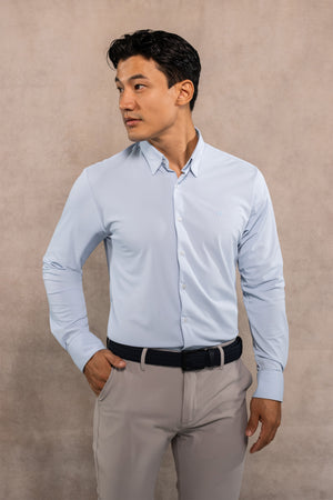 Camisa Performance Oxford Azul Claro