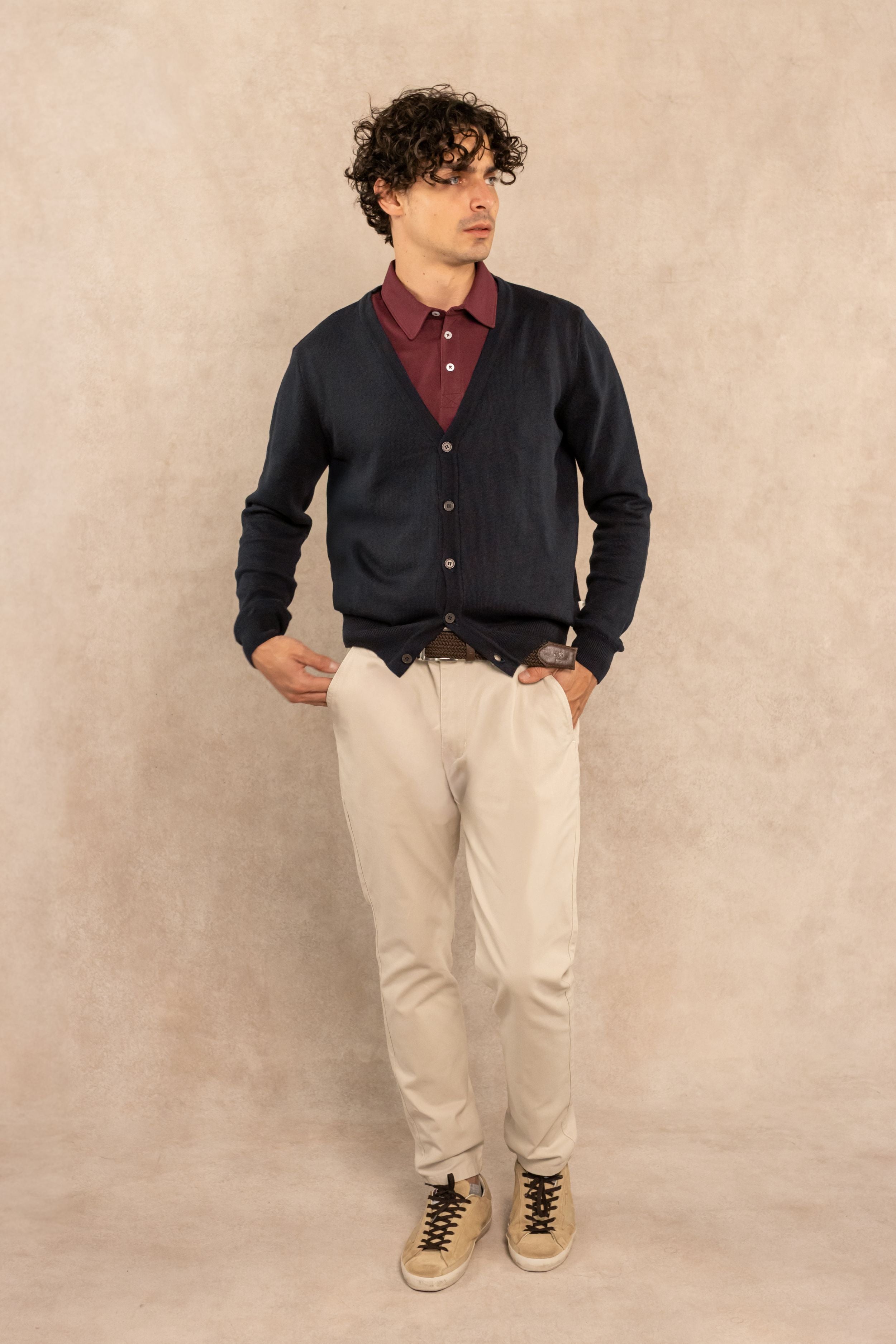 Cardigan Tejido Azul Oscuro
