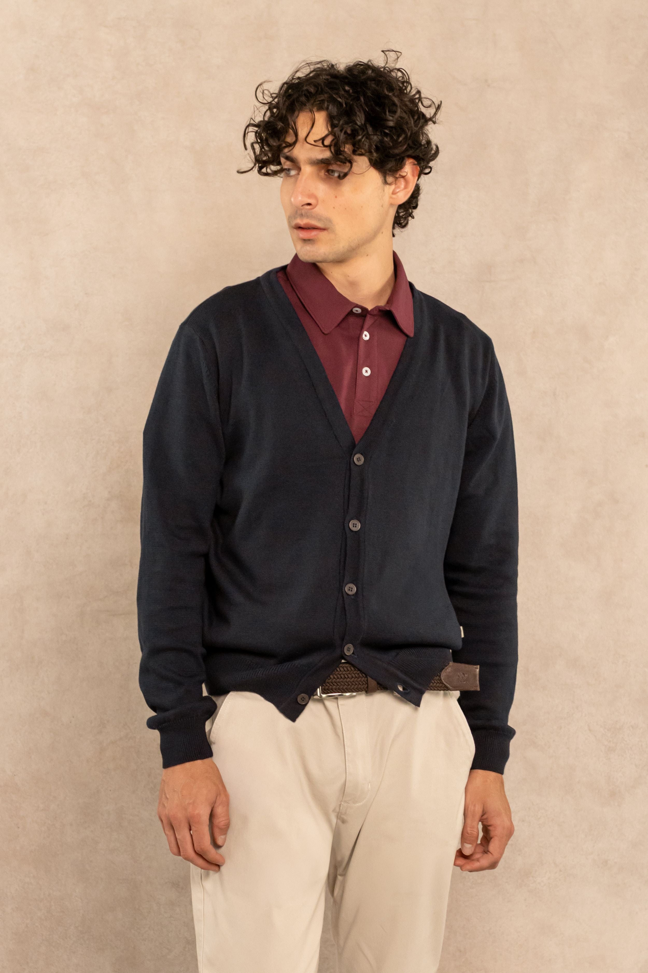 Cardigan Tejido Azul Oscuro