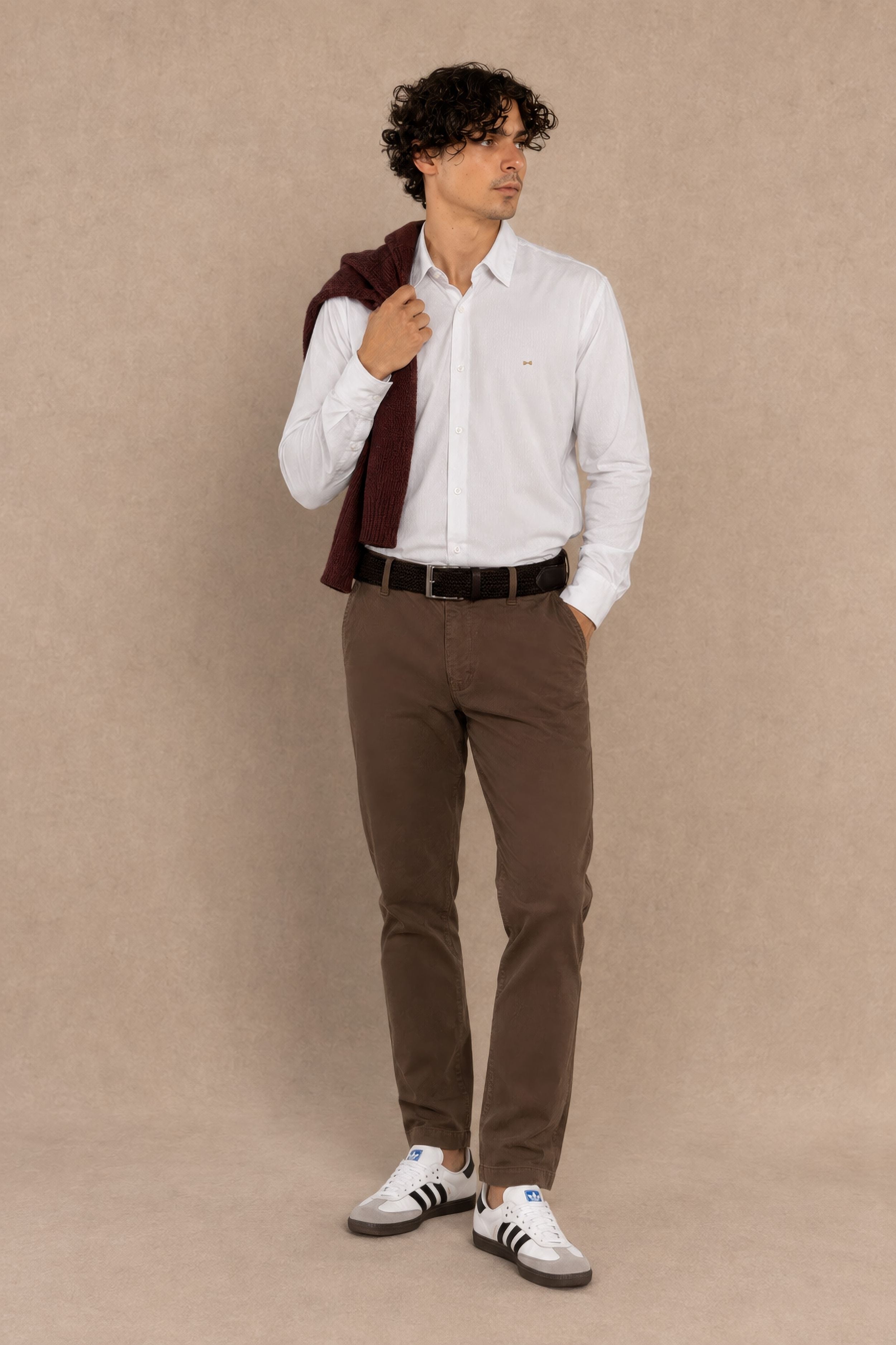 Camisa Performance Oxford Blanca