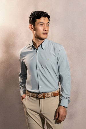 Camisa Performance Antiarrugas Verde Sage