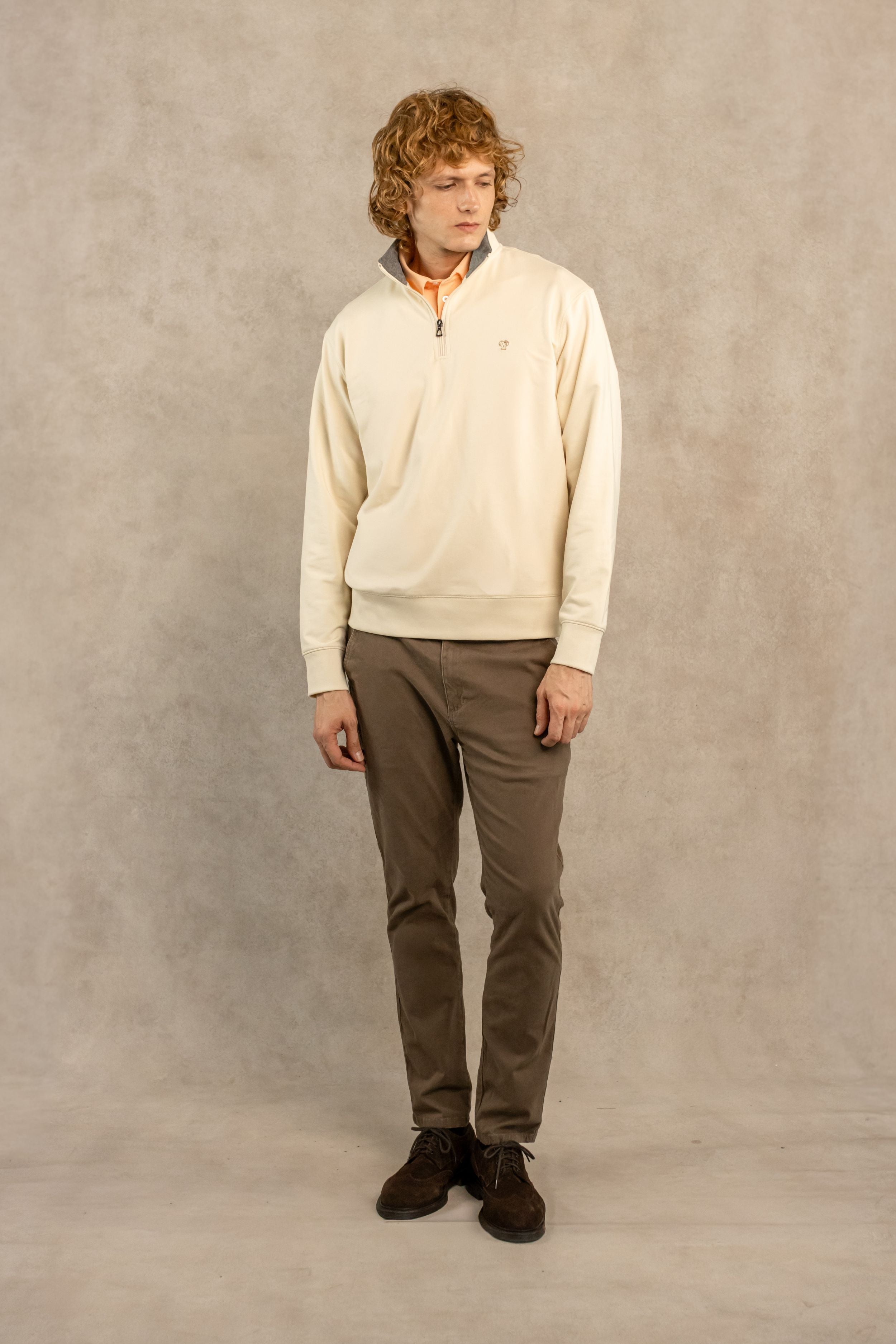 Halfzip Viana Antimanchas Ivory