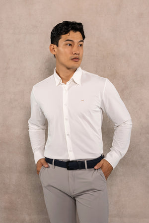 Camisa Performance Oxford Blanca