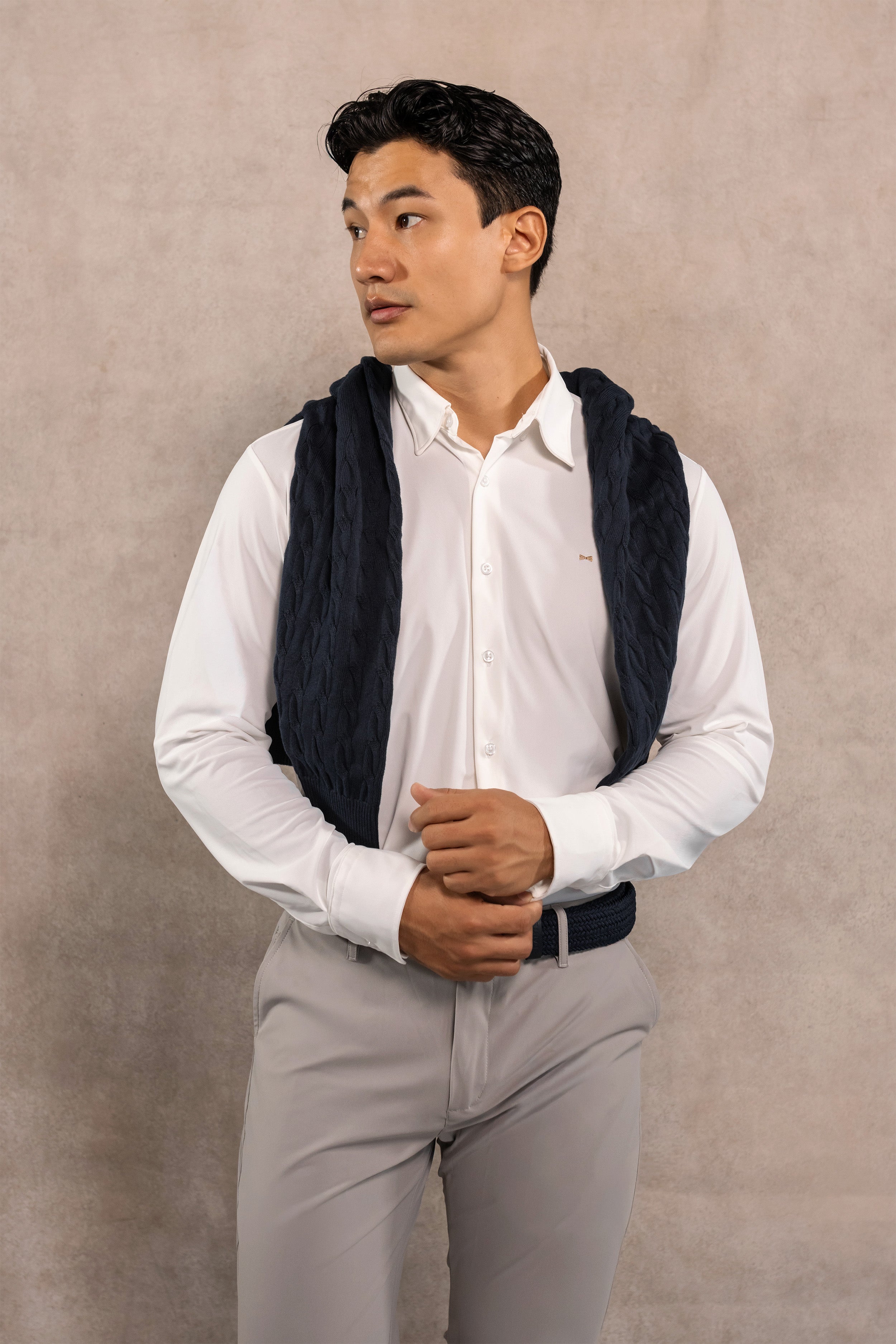 Camisa Performance Oxford Blanca