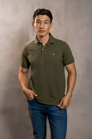 Polo Antimanchas Verde Militar