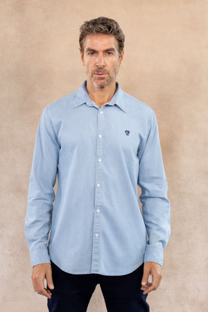 Camisa Antimanchas Denim Azul Sky