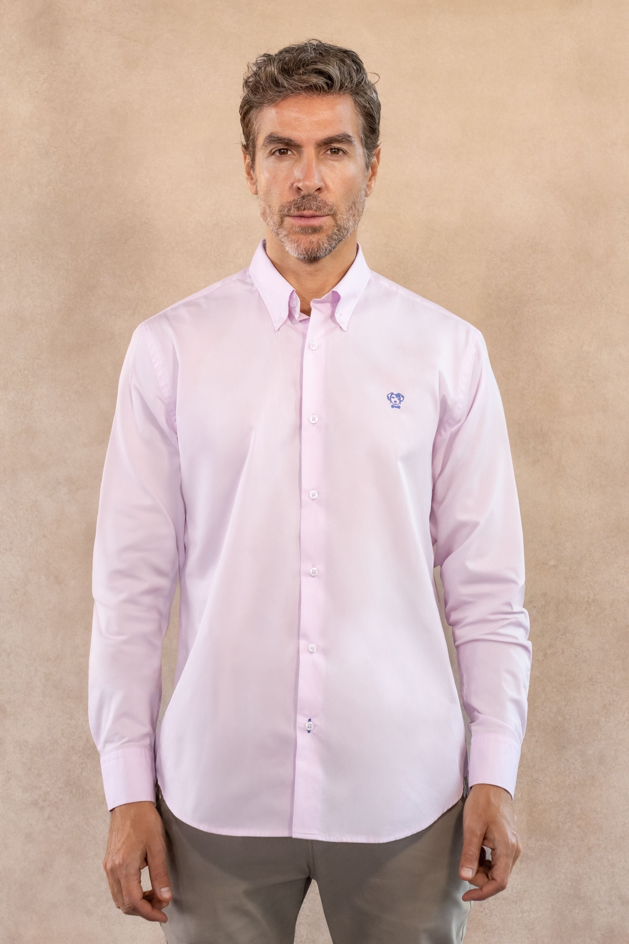 Camisa Antimanchas Popelina Light Pink - Talla Regular