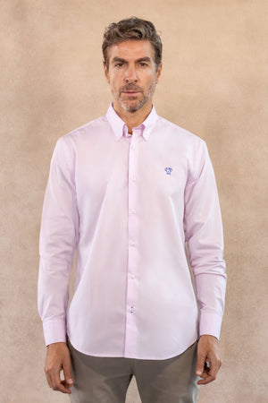 Camisa Antimanchas Popelina Light Pink - Talla Regular
