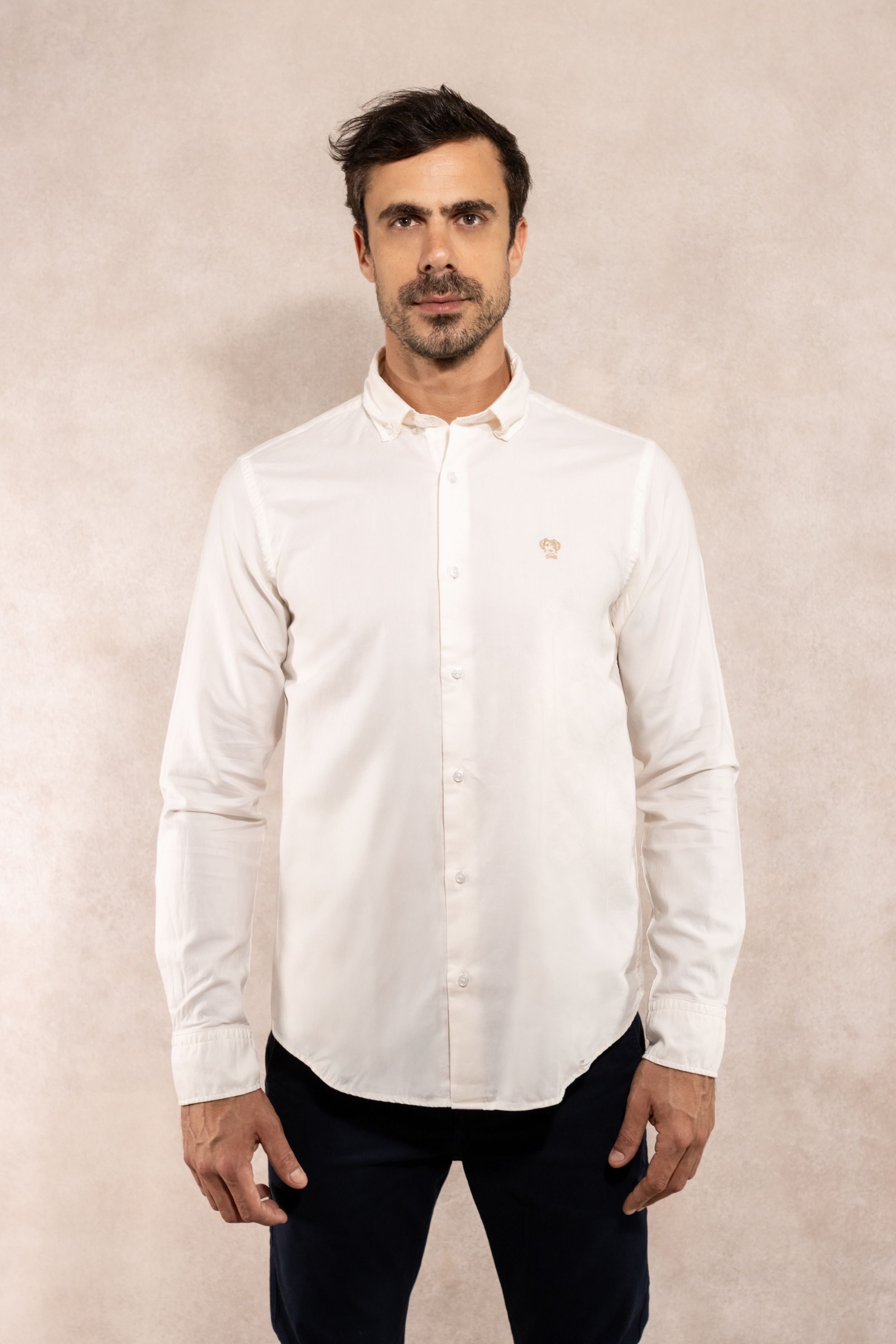 Camisa Antimanchas Oxford Ivory - Talla Regular