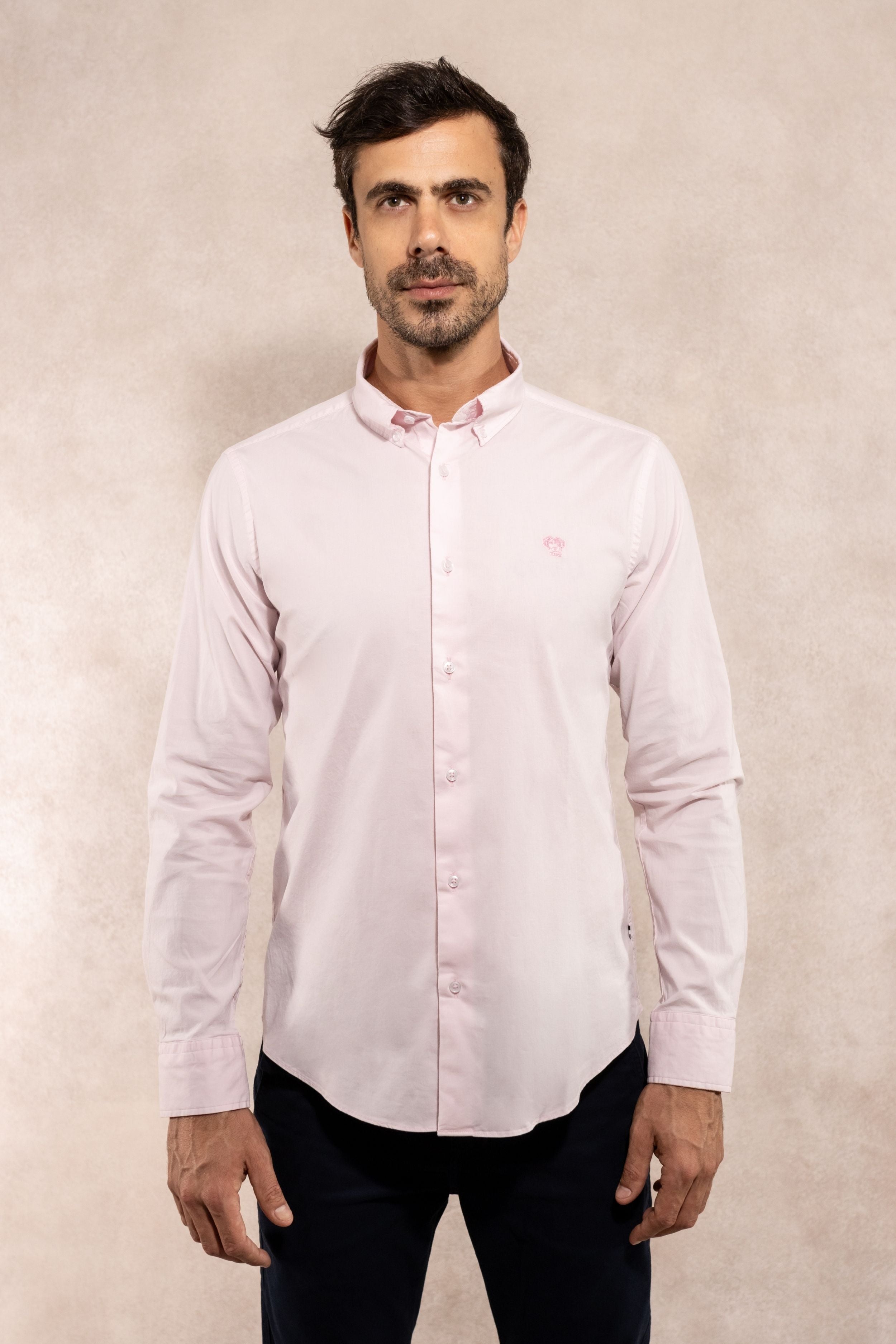 Camisa Antimanchas Popelina Baby Pink - Talla Regular