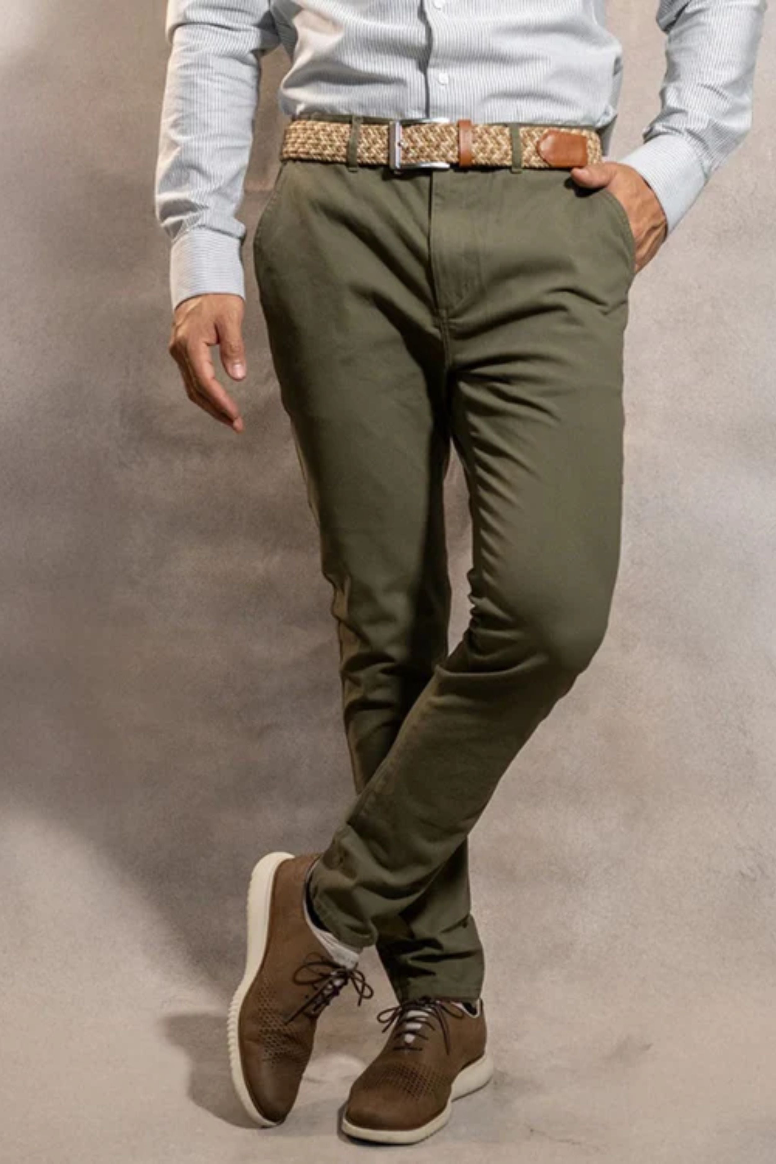 Pantalon Elastico Verde Claro