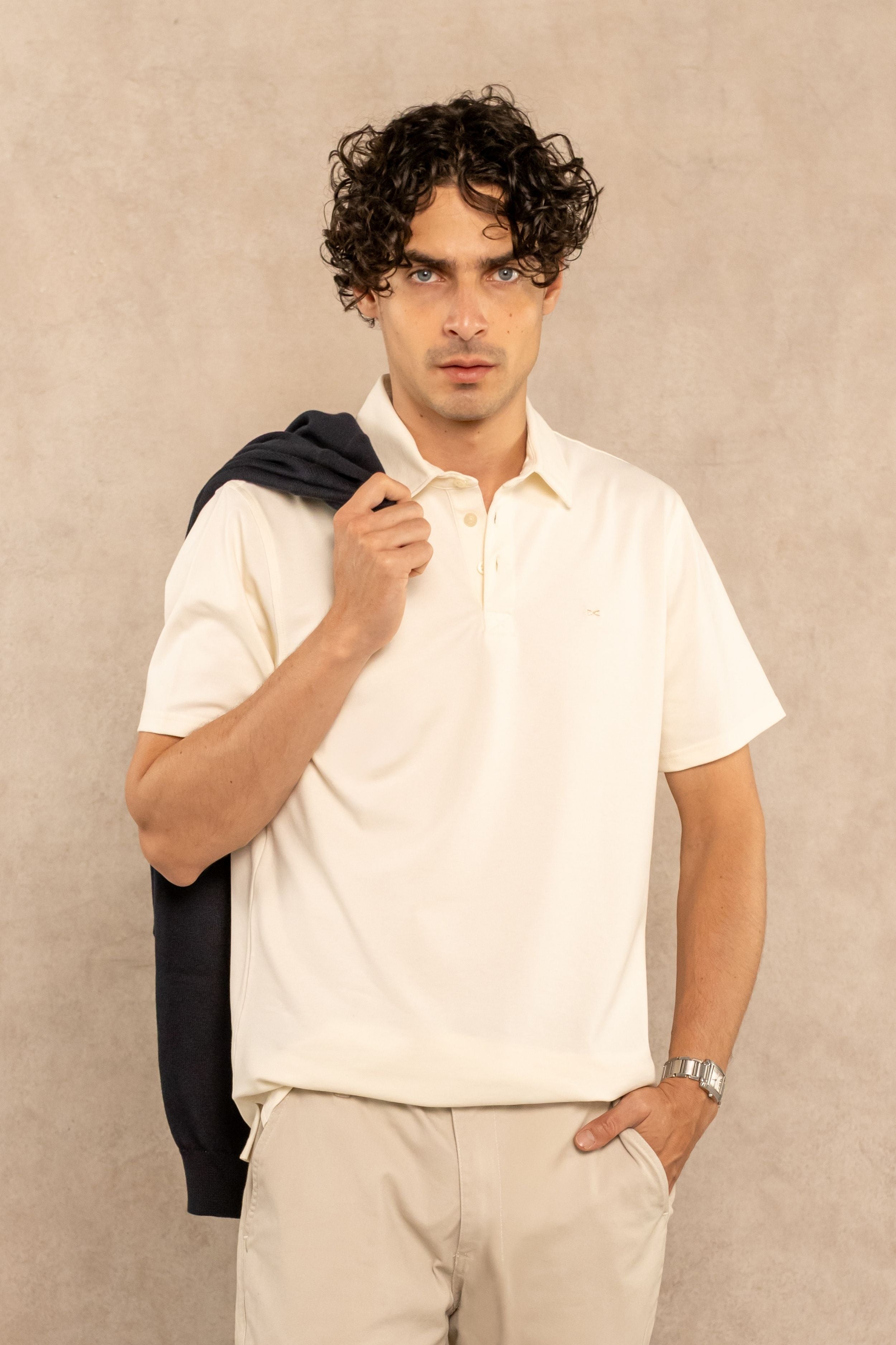 Polo Antimanchas Ivory